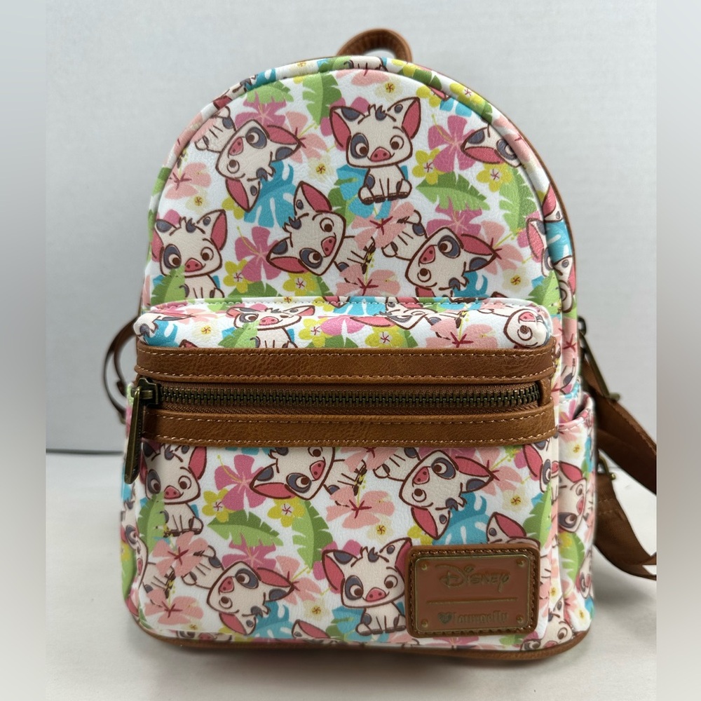 Loungefly Disney Moana Pua AOP OG Heart Logo Mini Backpack